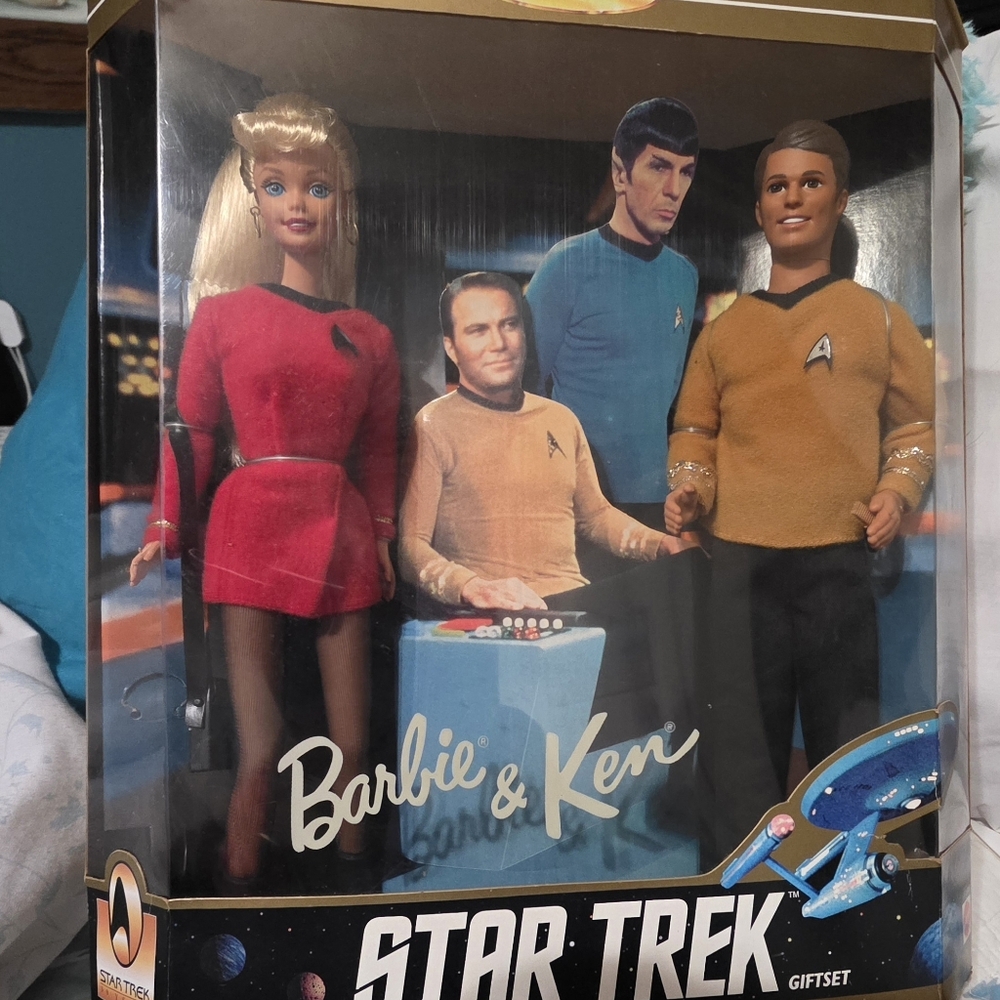 Mattel Barbie & Ken Star Trek Set - Red, Blue, Gold